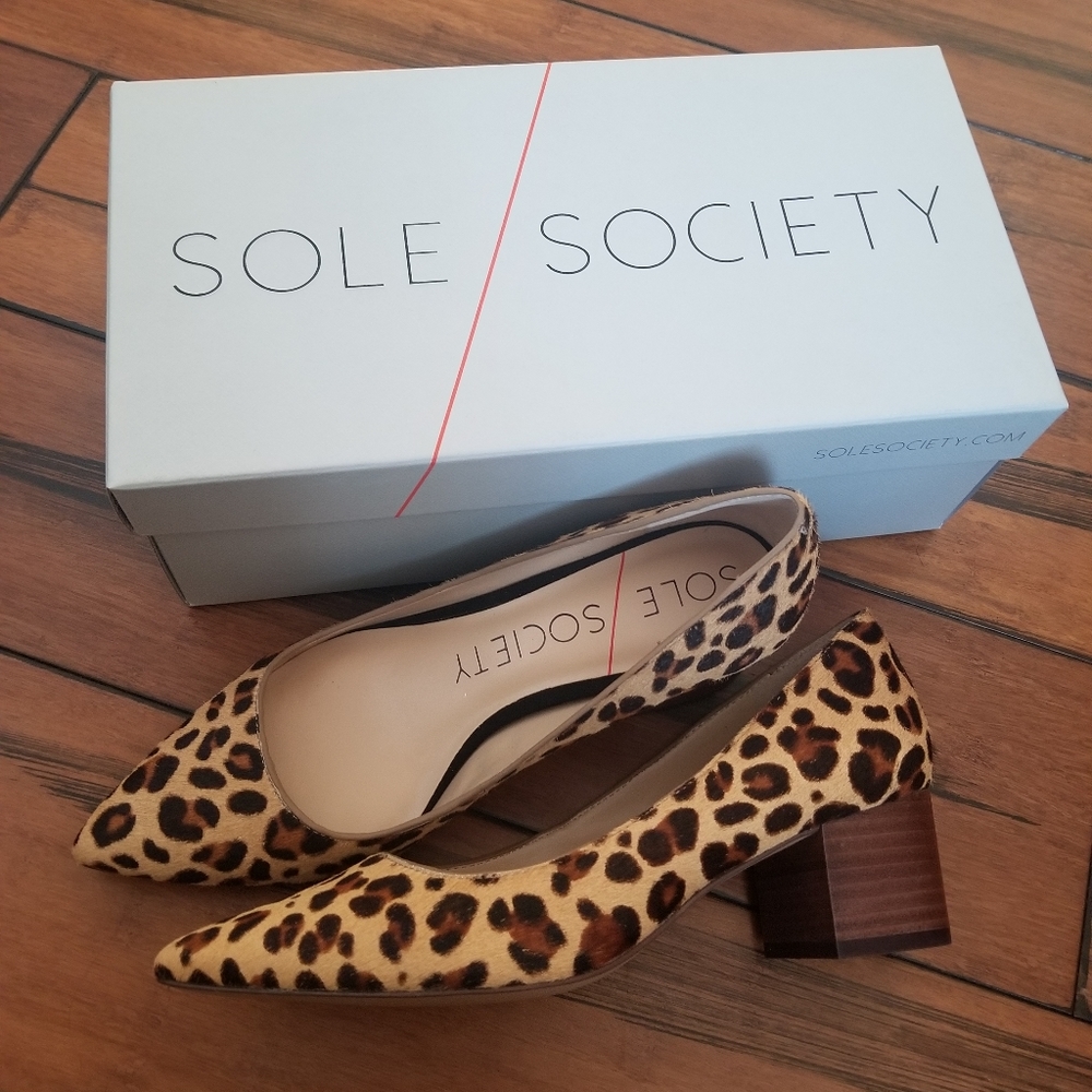 Sole society leopard heels